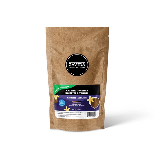 Кава Zavida Decaf Hazelnut Vanilla "Фундук Ваніль Без кофеїну" Обсмаження Середнє 340г