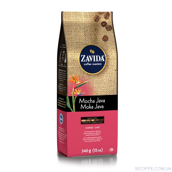 Кава Zavida Mocha Java Coffee "Ява Мокко" Обсмаження Середнє 340г